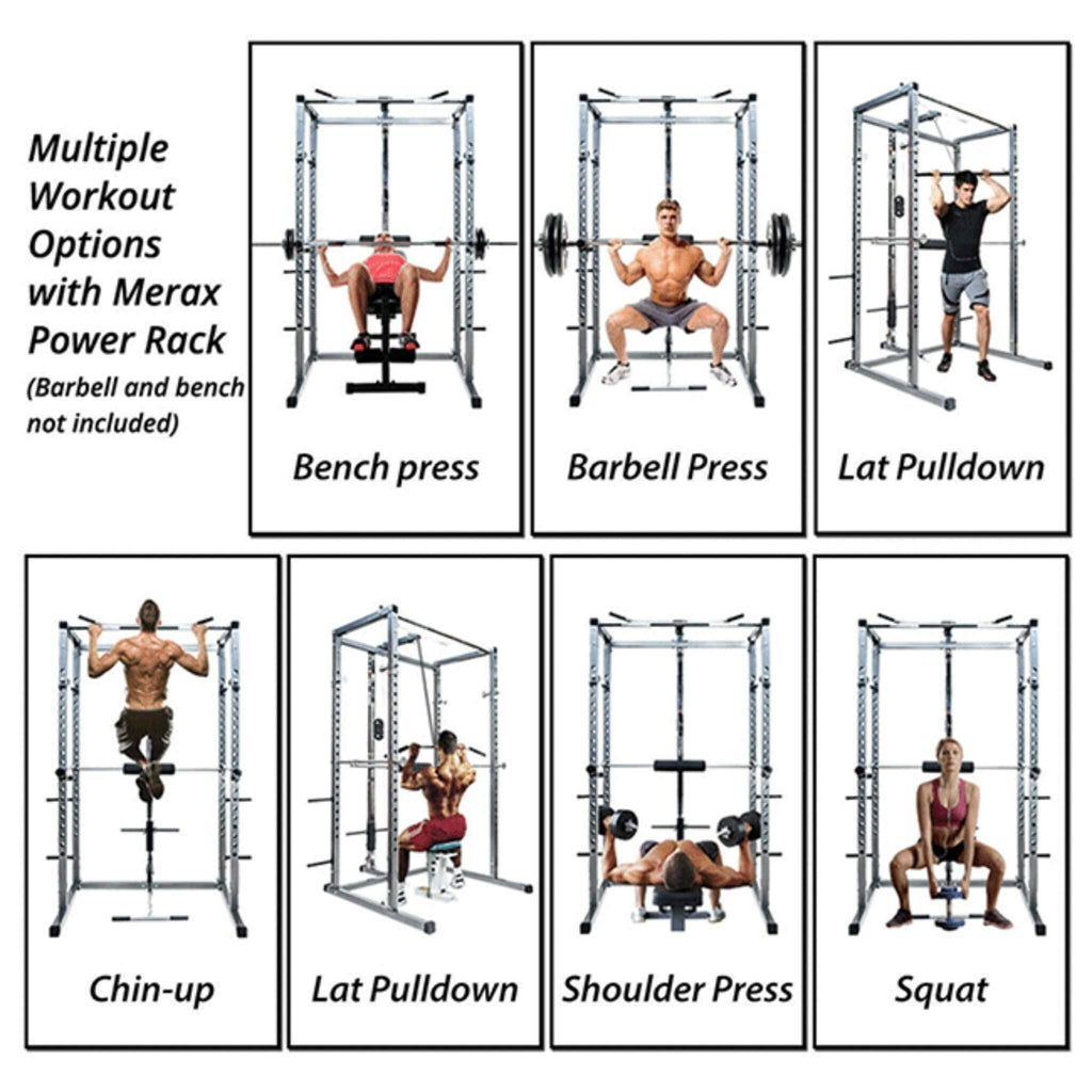 Merax Multi-Functional Olympic Power Squat Rack Cage For Home & Gym